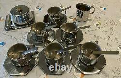 Zepter Coffee Set 6 Cups with Milk and Sugar Cups and 6 Tea Spoons
