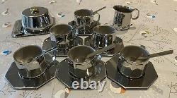 Zepter Coffee Set 6 Cups with Milk and Sugar Cups and 6 Tea Spoons